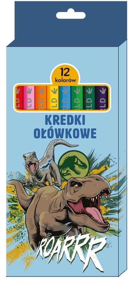 Beniamin JURASSIC PARK Kredki ołówkowe 12 kolorów