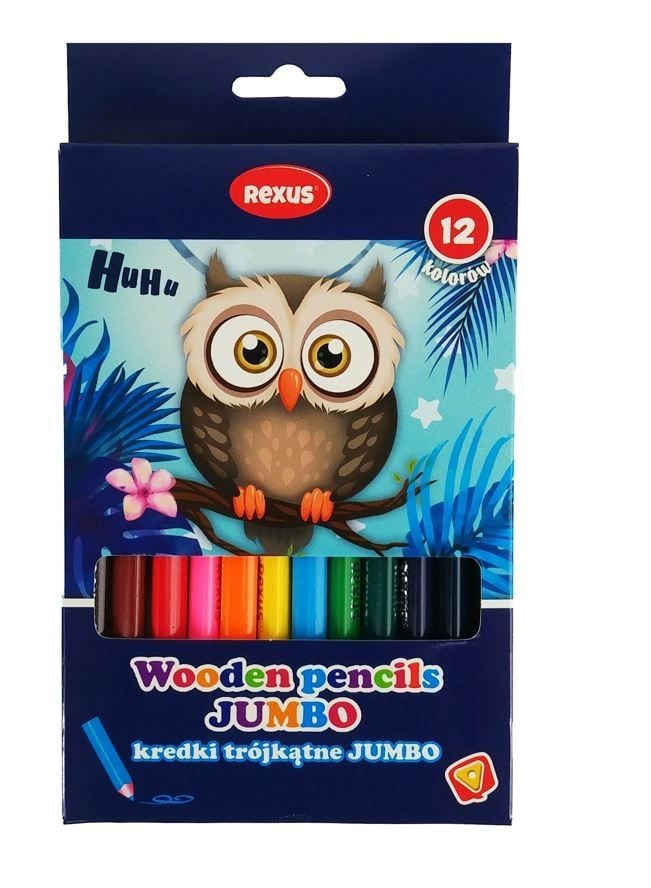 Beniamin Kredki trójkątne JUMBO 12 kolorów