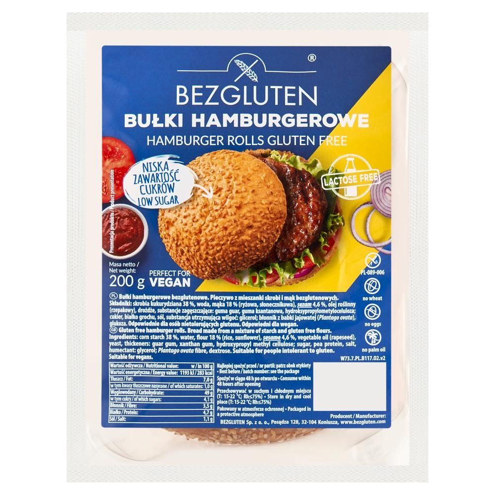 Bezgluten Bułki hamburgerowe 200 g