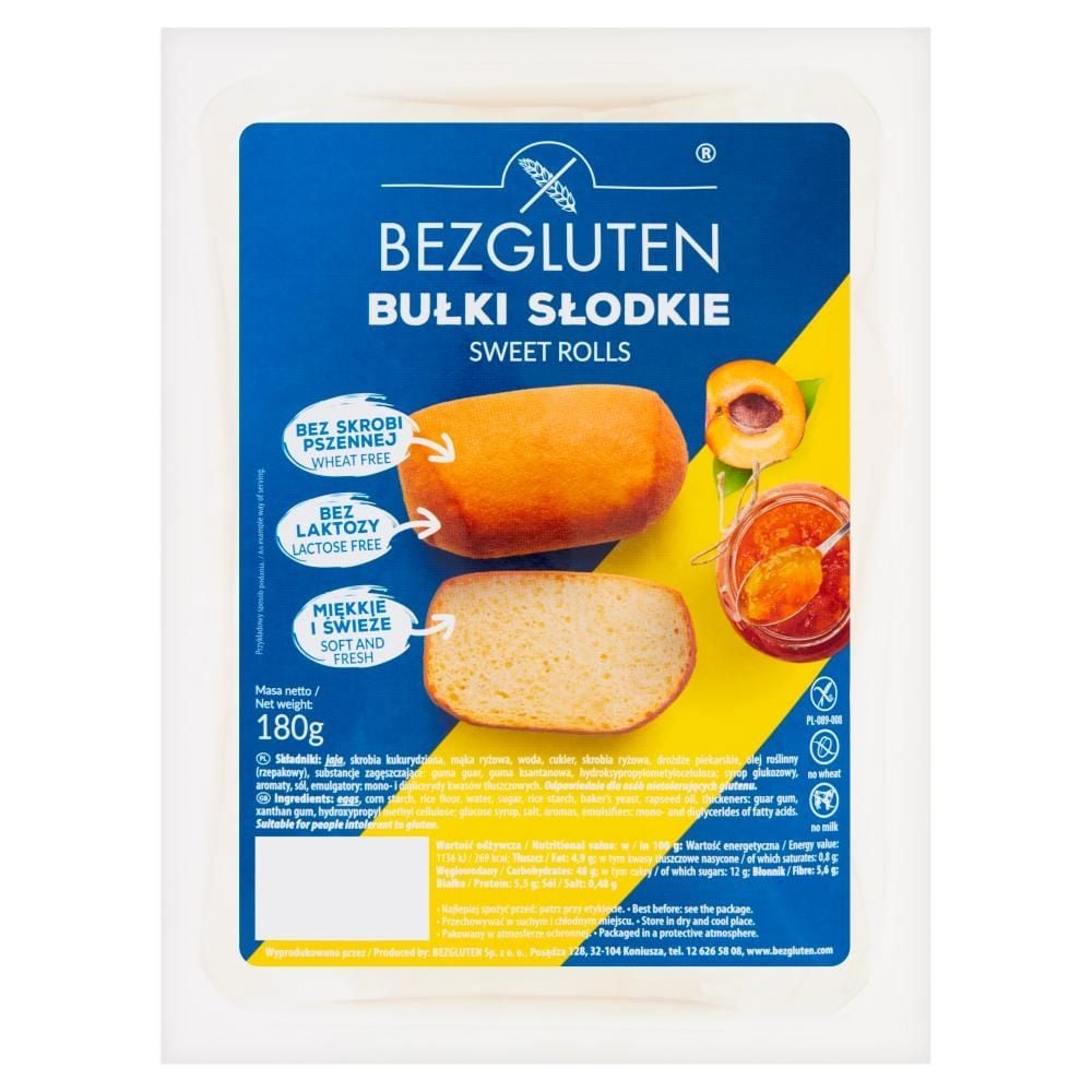 Bezgluten Bułki słodkie 180 g