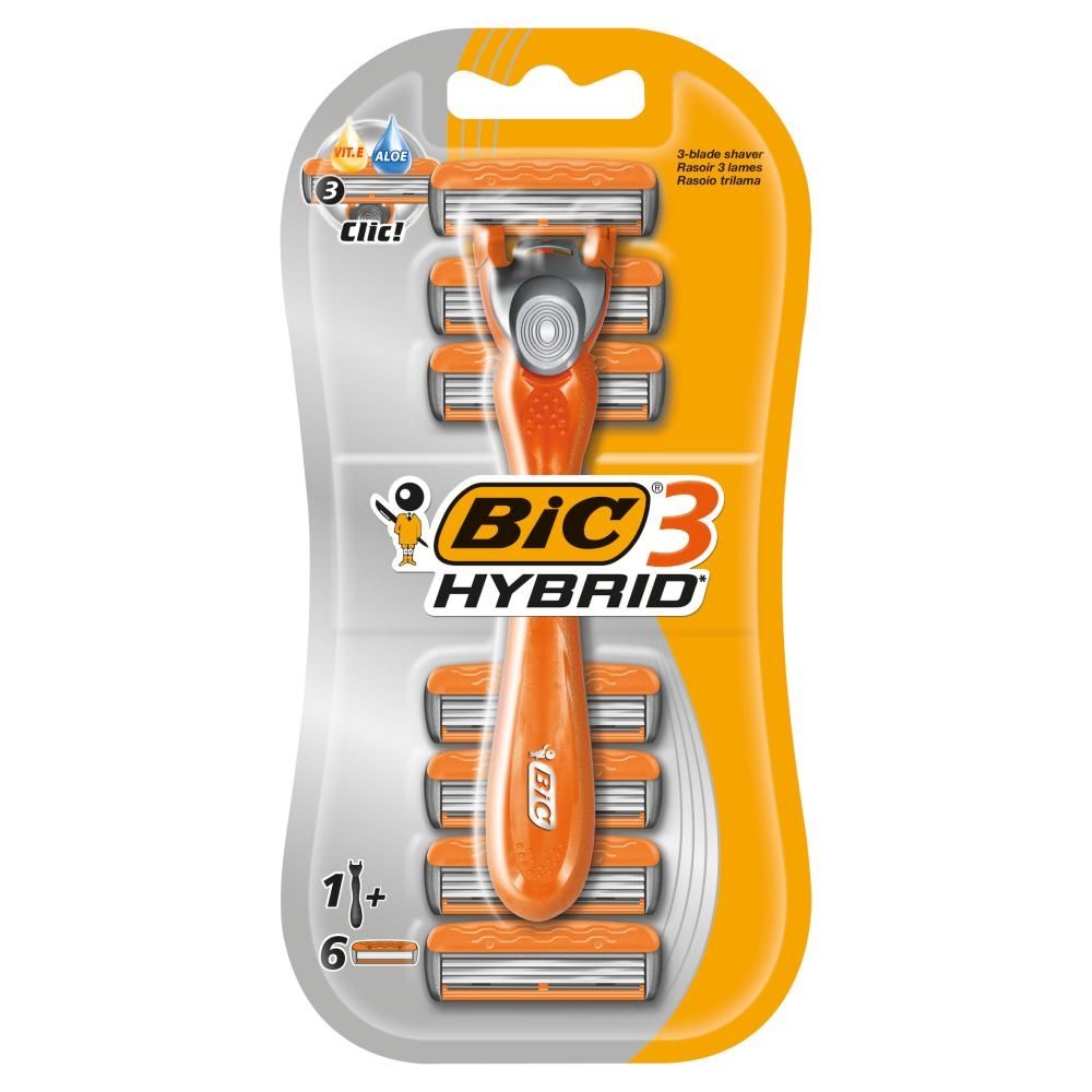 BiC 3 Hybrid Maszynka do golenia i 6 wymiennych wkładów