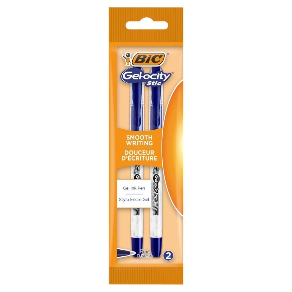 BIC Gel-ocity Stic Długopis żelowy niebieski Pouch 2szt