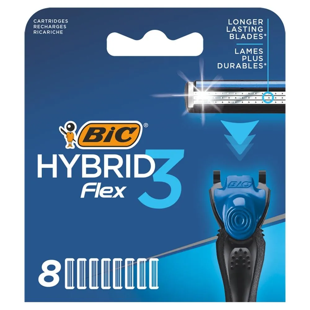 BIC Hybrid Flex 3 3-ostrzowe wkłady do maszynki do golenia 8 sztuk