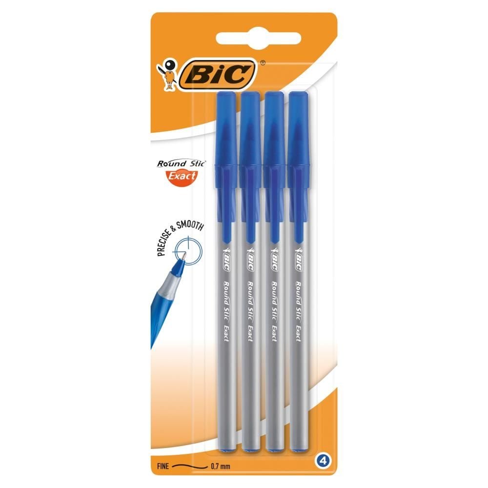 BiC Round Stic Exact Długopis 4 sztuki