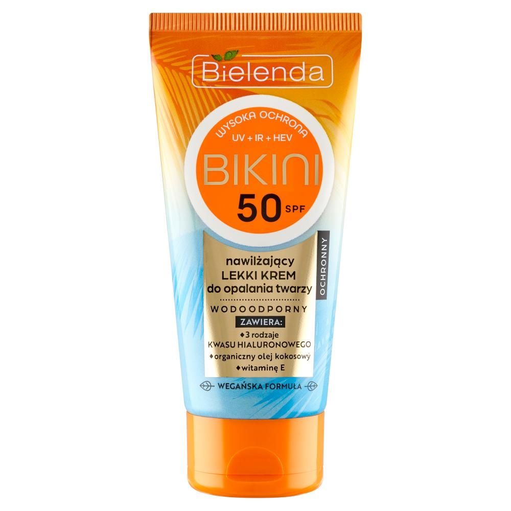 Bielenda Bikini Nawilżający lekki krem do opalania twarzy 50 SPF 50 ml