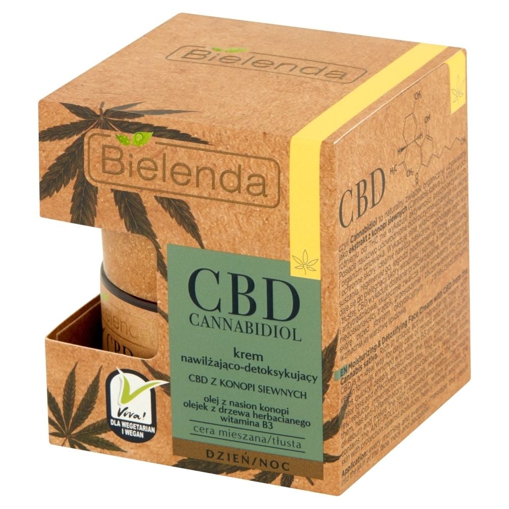 Bielenda CBD Cannabidiol Krem nawilżająco-detoksykujący na dzień noc 50 ml