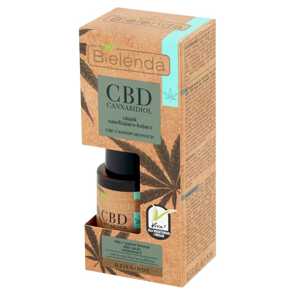 Bielenda CBD Cannabidiol Olejek nawilżająco-kojący na dzień noc 15 ml