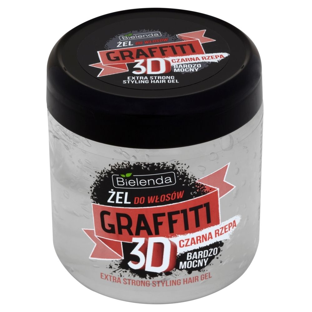 Bielenda Graffiti 3D Żel do włosów bardzo mocny z czarną rzepą 250 g