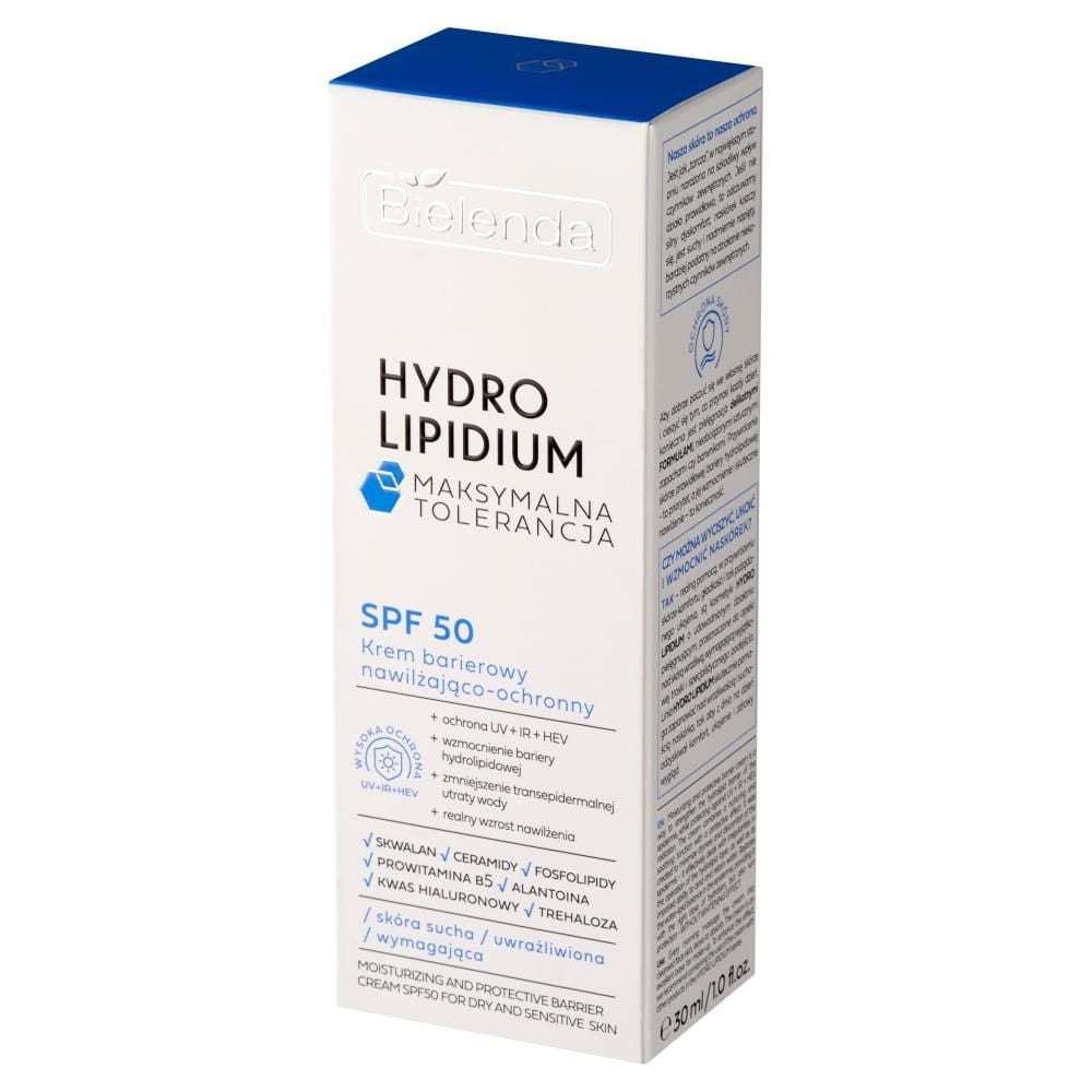 Bielenda Hydro Lipidium Krem barierowy nawilżająco-ochronny SPF 50 30 ml