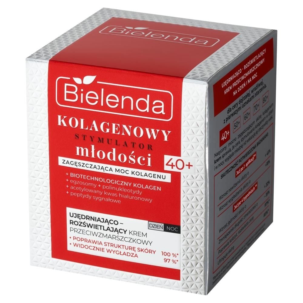 Bielenda Kolagenowy stymulator młodości 40+ Ujędrniająco-rozświetlający krem dzień noc 50 ml