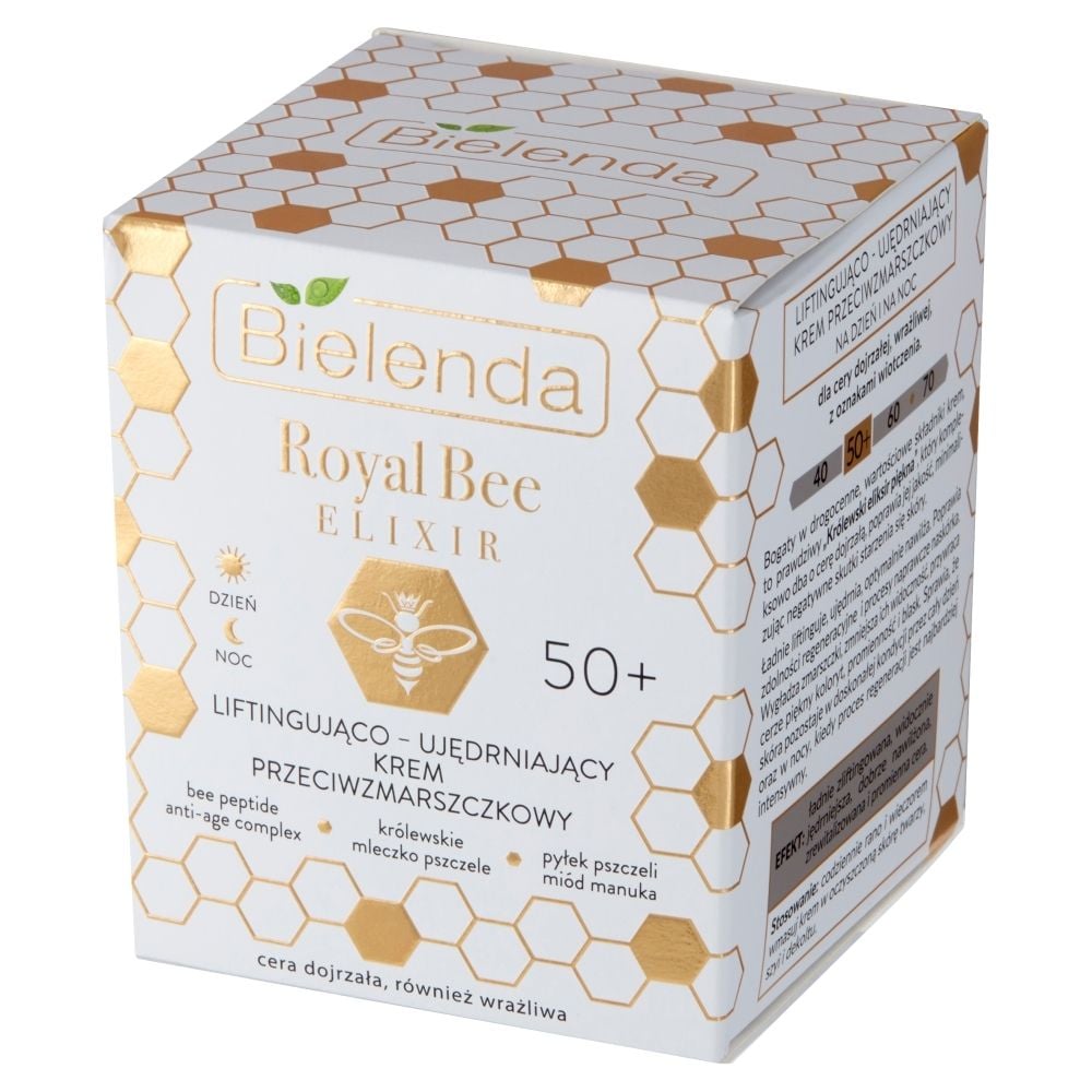 Bielenda Royal Bee Elixir 50+ Liftingująco-ujędrniający krem przeciwzmarszczkowy na dzień noc 50 ml