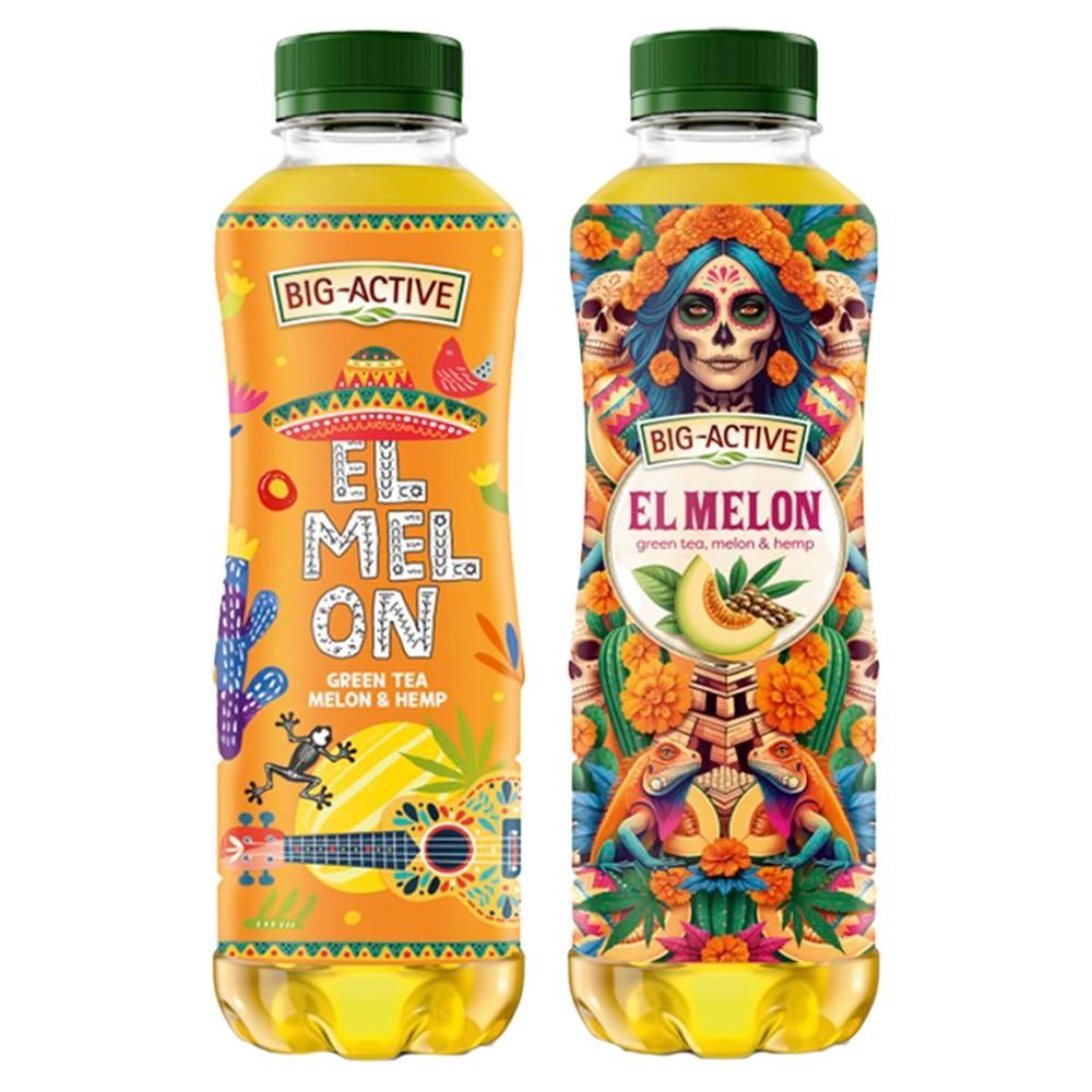 Big-Active El Melon Napój owocowo-herbaciany o smaku melona z ekstraktem z nasion konopi 500 ml