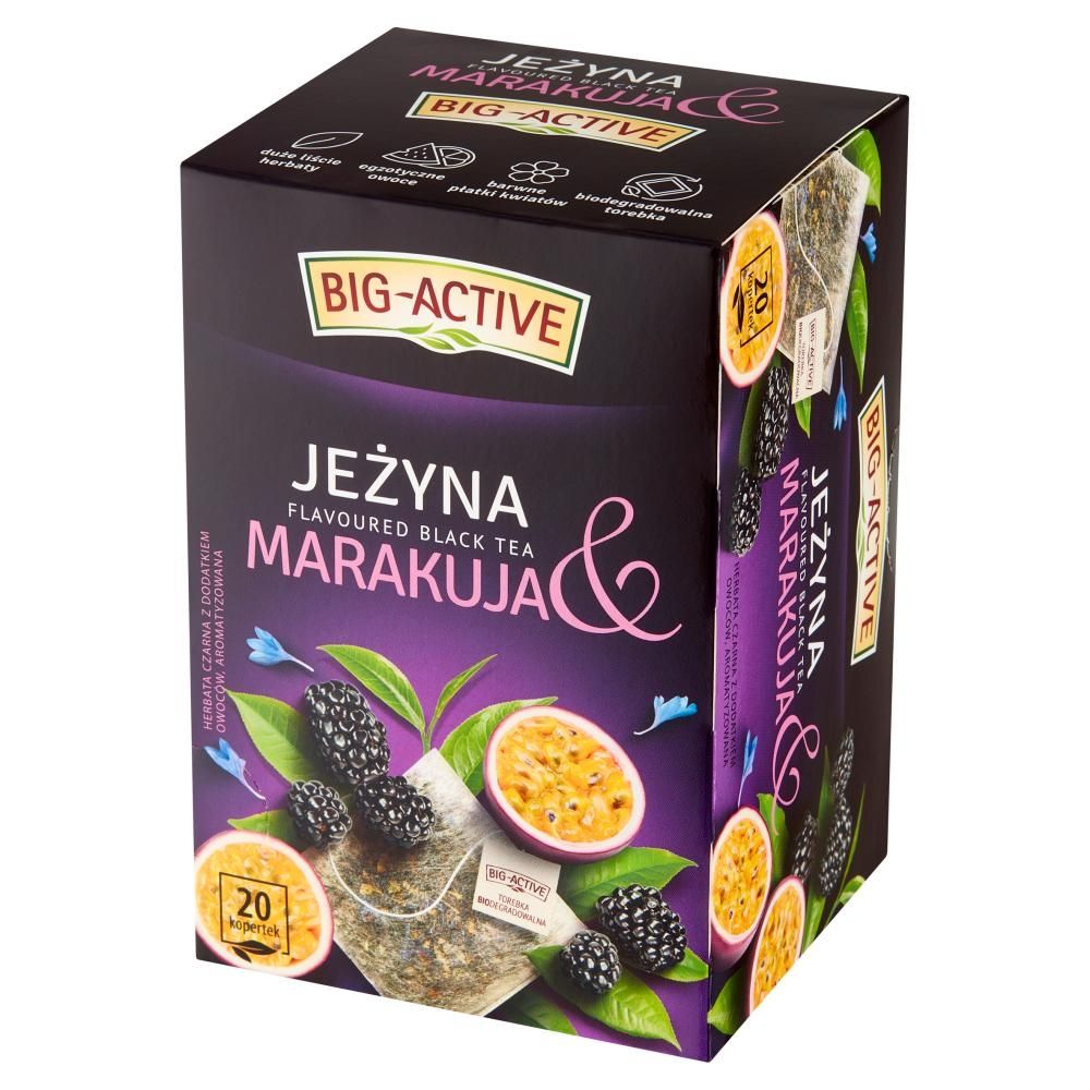 Big-Active Herbata czarna jeżyna & marakuja 40 g (20 x 2 g)