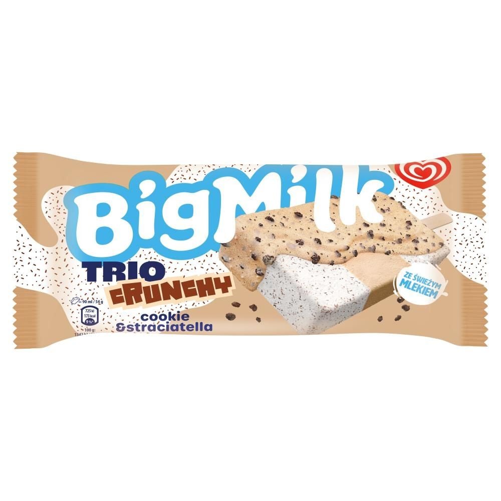 Big Milk Trio Crunchy Cookie & Straciatella Lody 90 ml