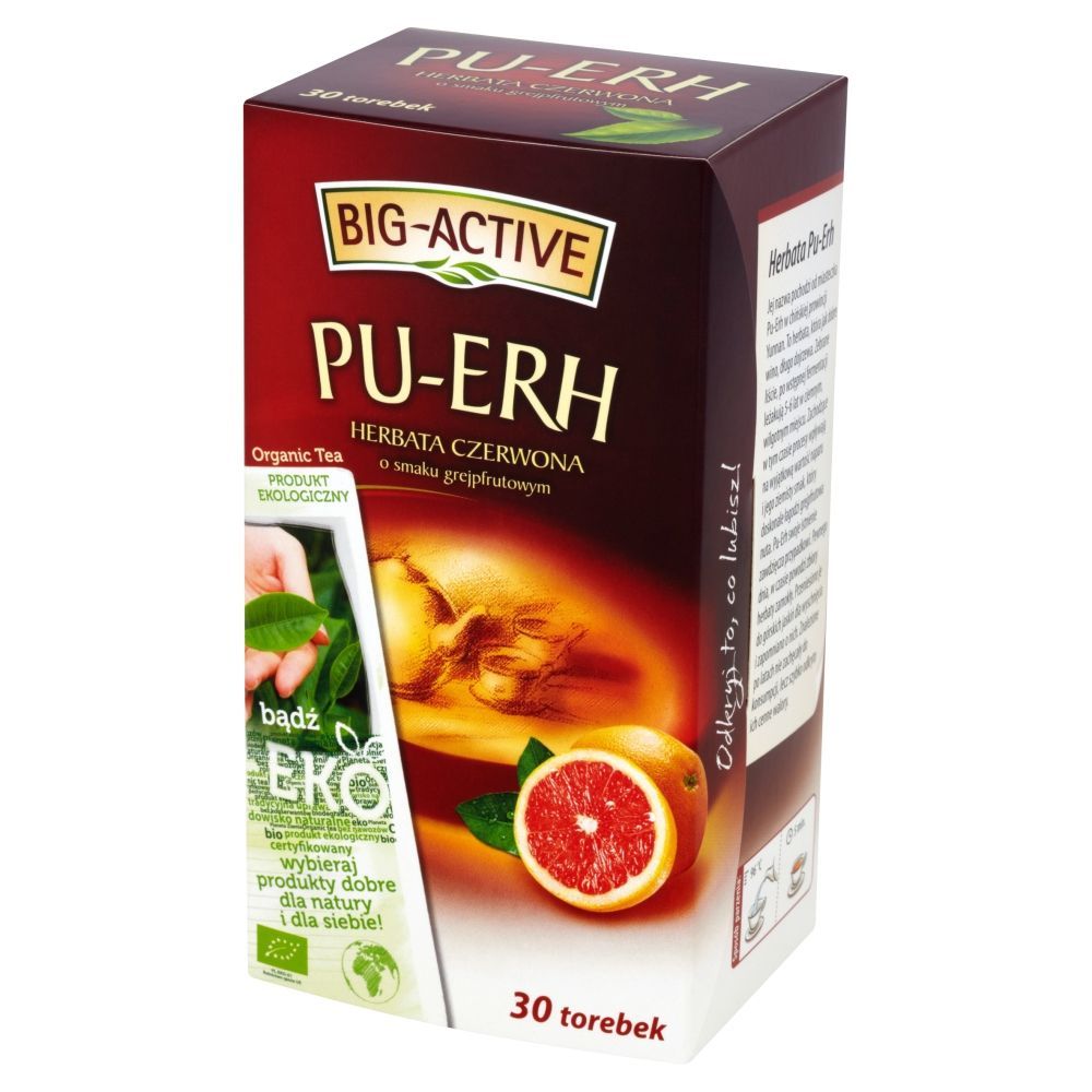 Big-Active Pu-Erh Herbata czerwona o smaku grejpfrutowym 60 g (30 torebek)