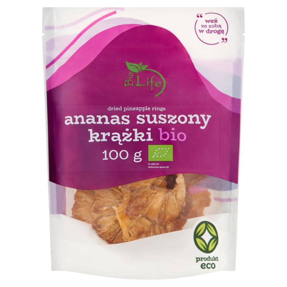 BioLife Ananas suszony krążki bio 100 g