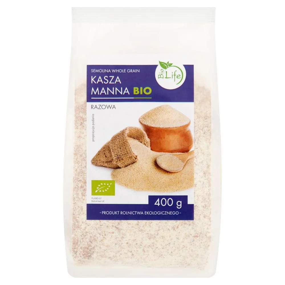 BioLife Kasza manna bio razowa 400 g