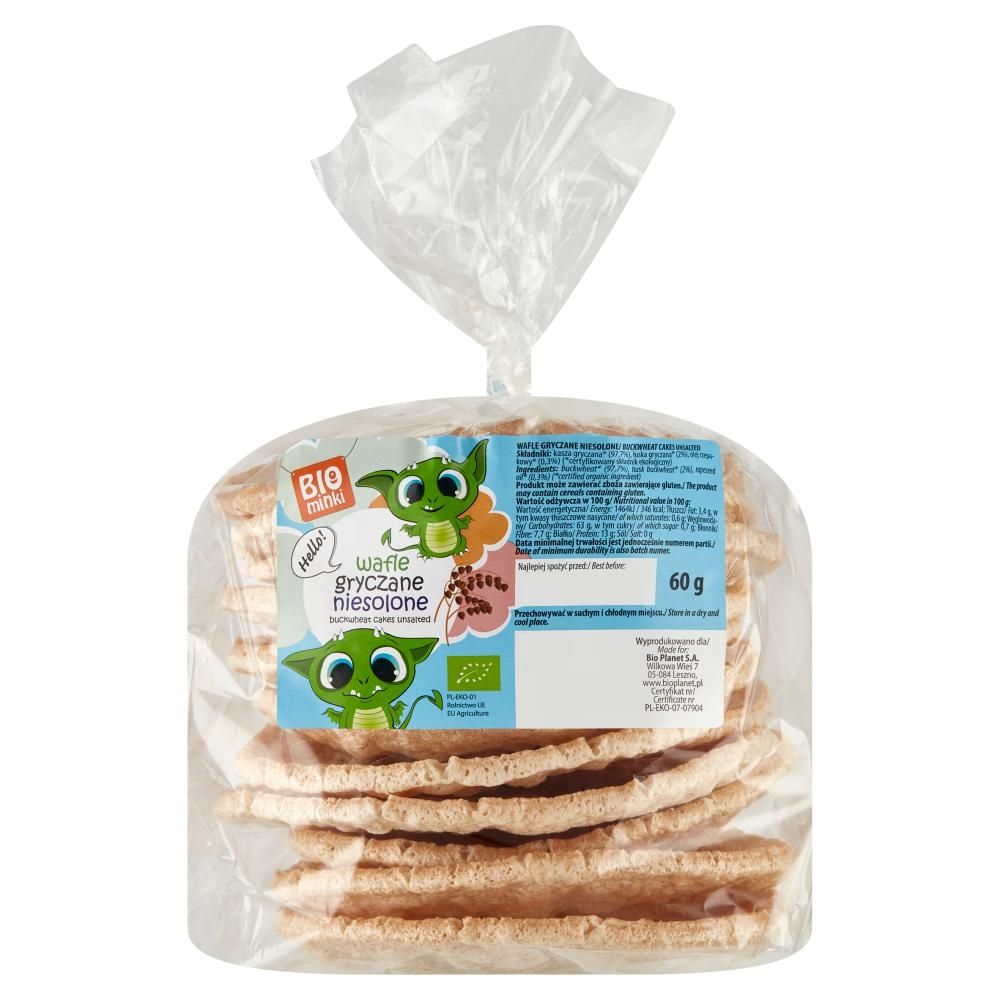 Biominki Wafle gryczane niesolone 60 g