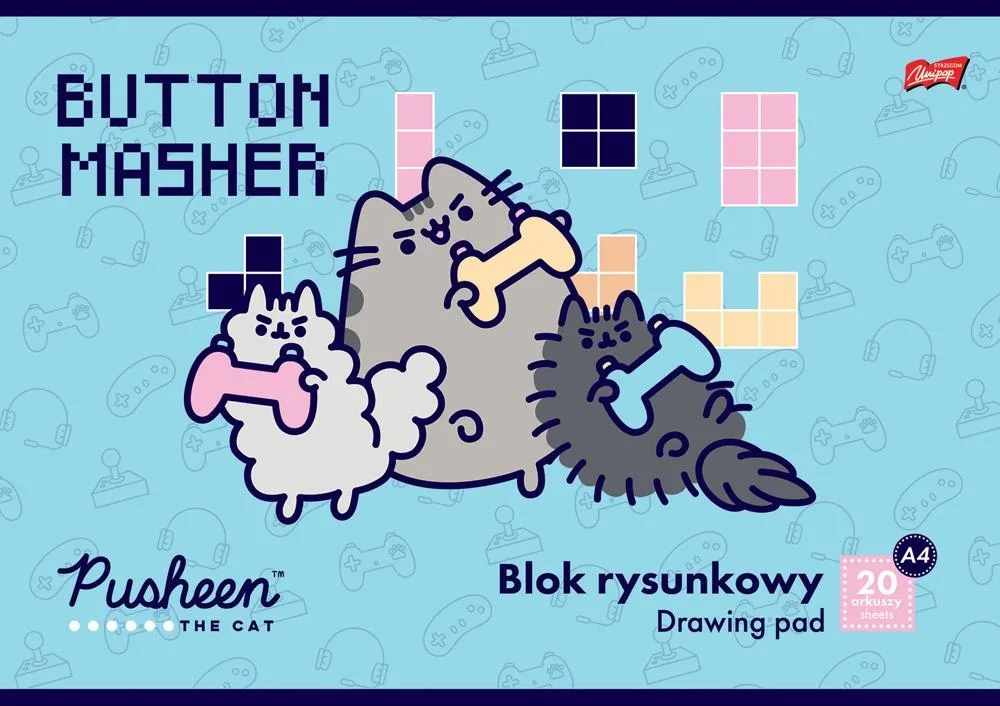 Blok rysunkowy A4, 20k. Pusheen