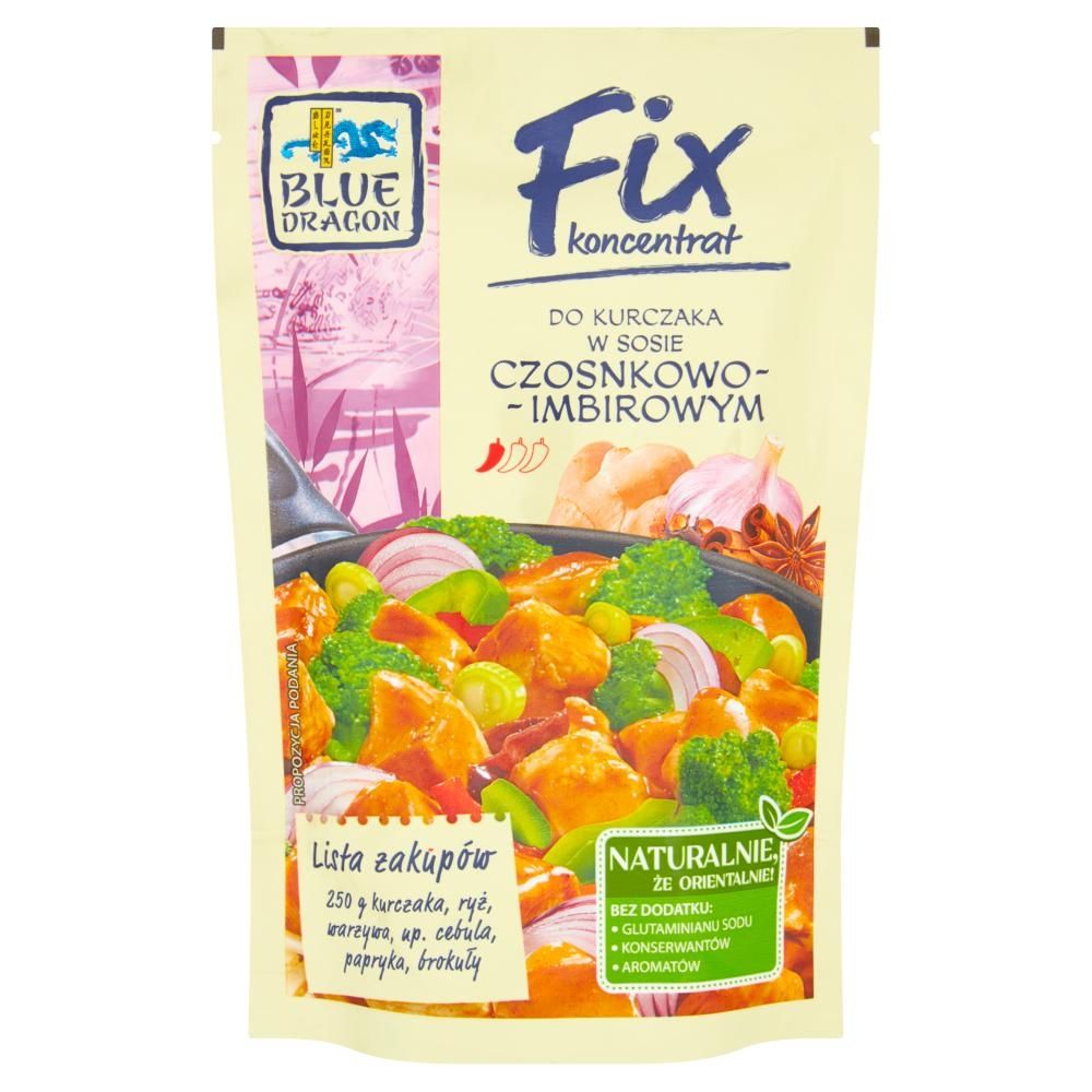 Blue Dragon Fix koncentrat do kurczaka w sosie czosnkowo-imbirowym 150 g