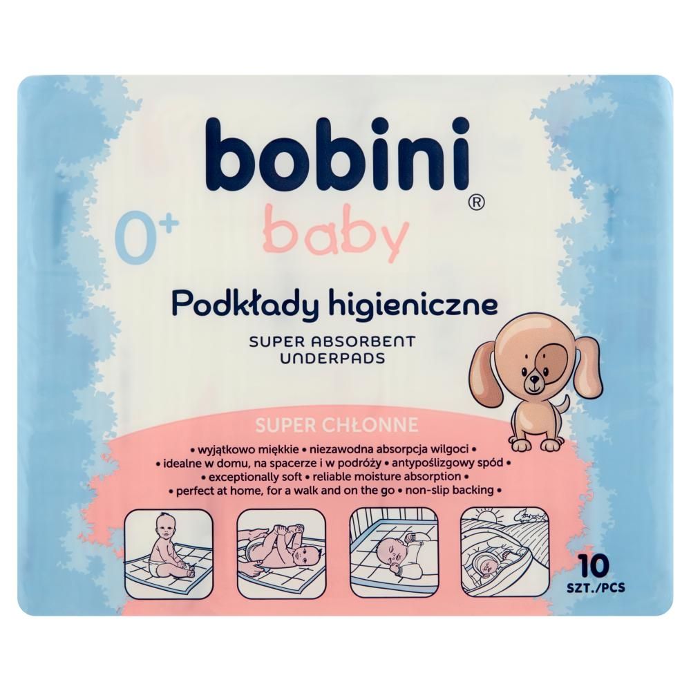 bobini Baby Podkłady higieniczne super chłonne 10 sztuk