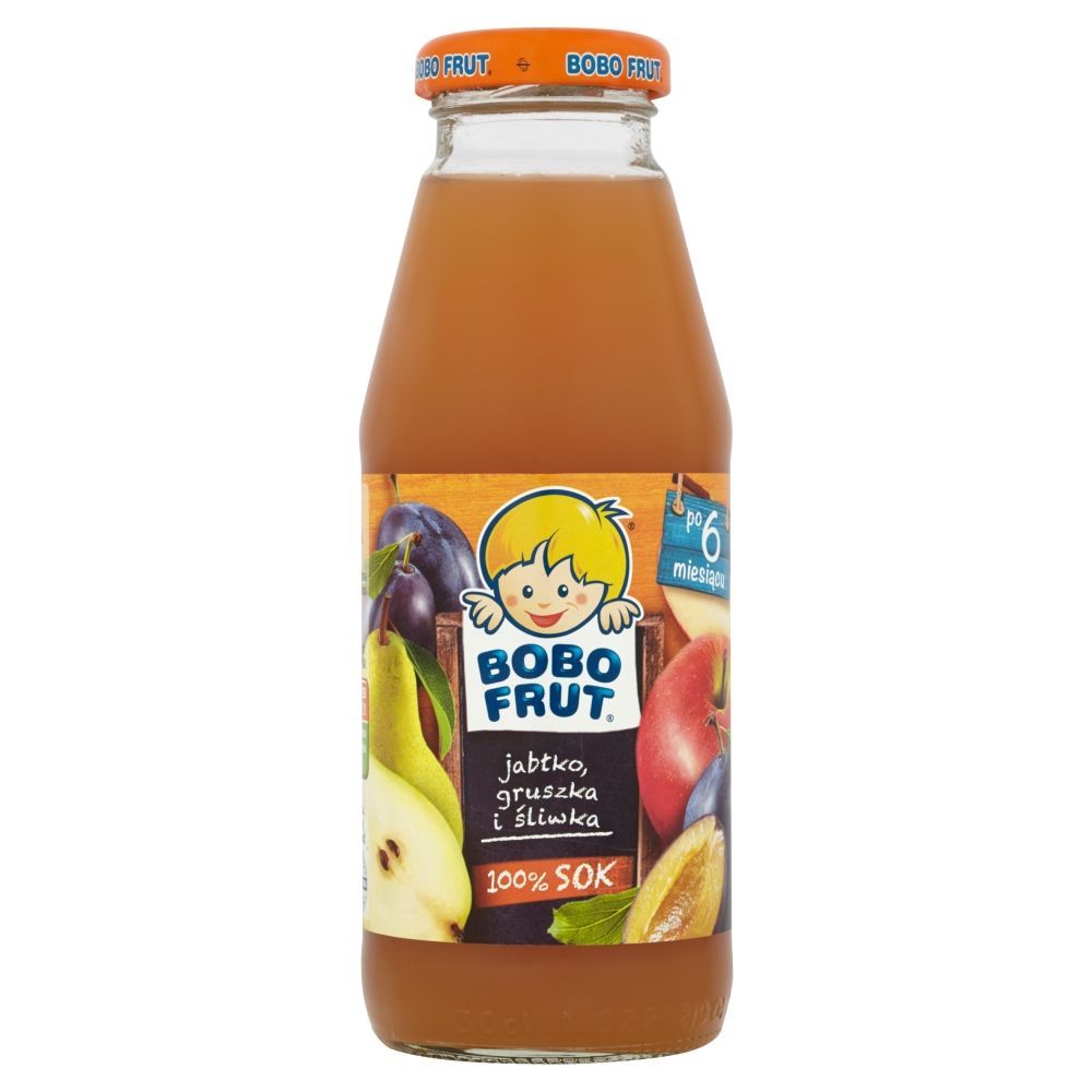 Bobo Frut 100% Sok jabłko gruszka i śliwka po 6 miesiącu 300 ml