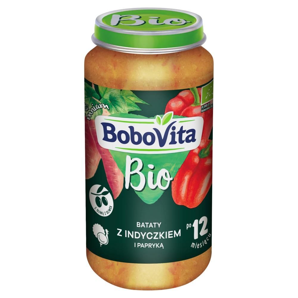 BoboVita Bio Bataty z indyczkiem i papryką ро 12 miesiącu 250 g