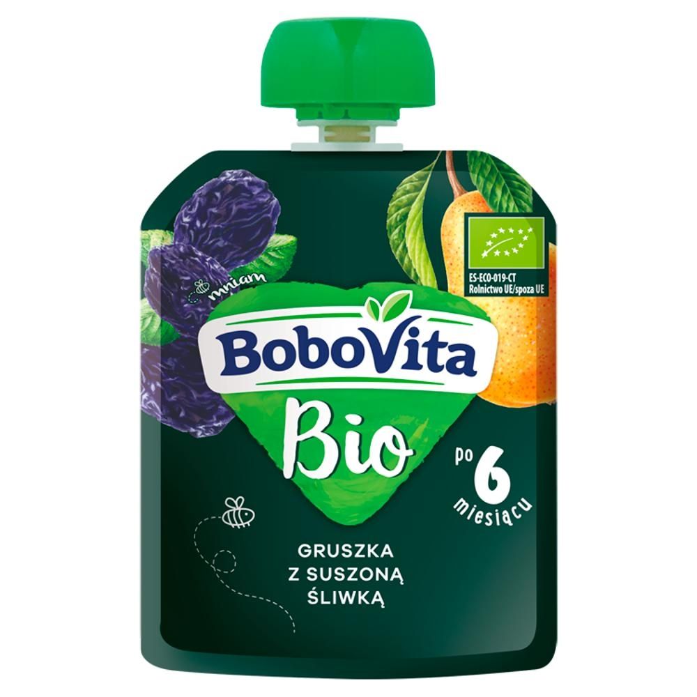 BoboVita Bio Gruszka z suszoną śliwką po 6 miesiącu 80 g