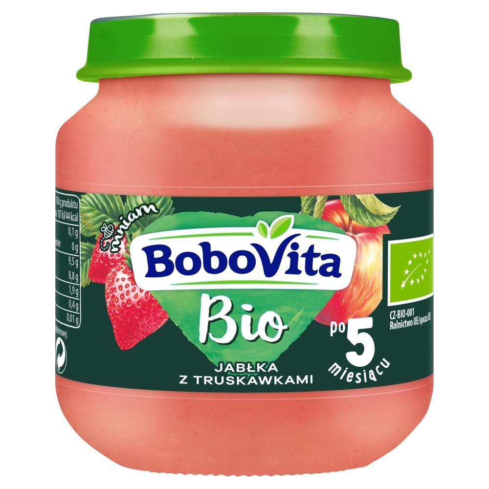 BoboVita Bio Jabłka z truskawkami po 5 miesiącu 125 g