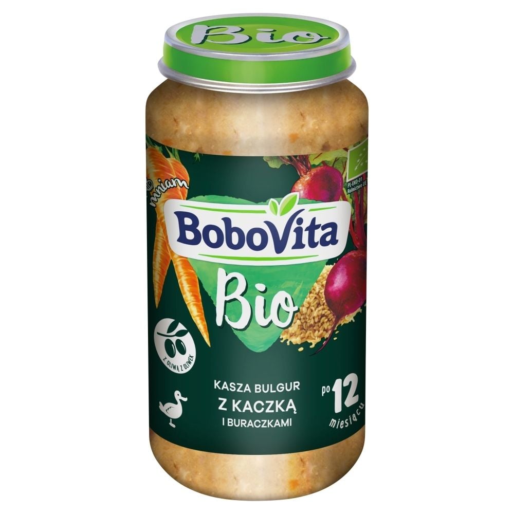 BoboVita Bio Kasza bulgur z kaczką i buraczkami ро 12 miesiacu 250 g