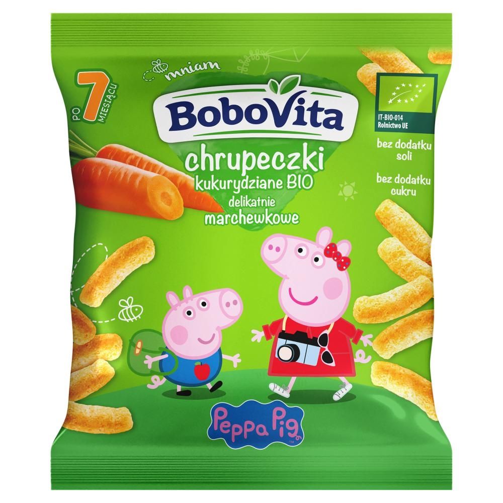 BoboVita Chrupeczki kukurydziane bio delikatnie marchewkowe po 7 miesiącu 20 g