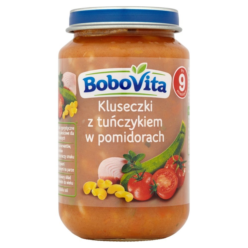 BoboVita Kluseczki z tuńczykiem w pomidorach po 9 miesiącu 190 g