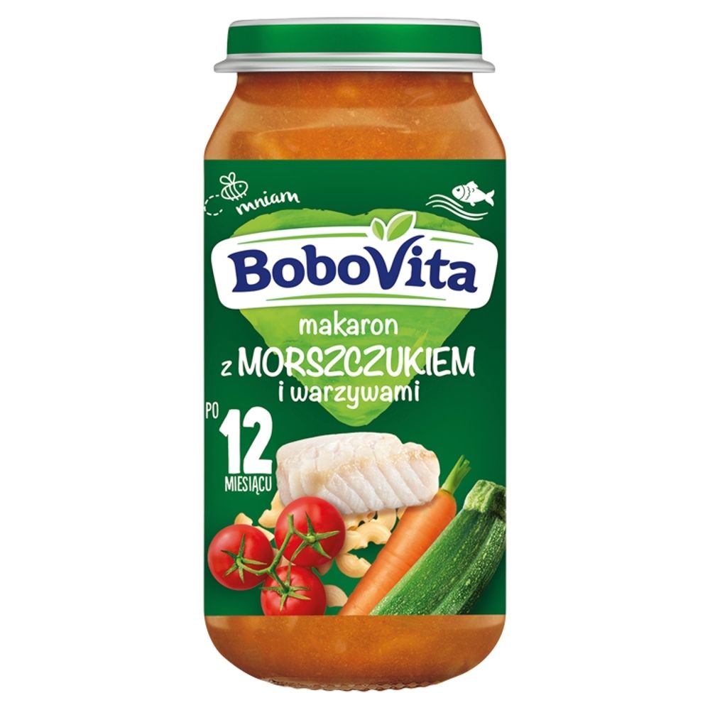Фото - Дитяче харчування BoboVita Makaron z morszczukiem i warzywami po 12 miesiącu 250 g 