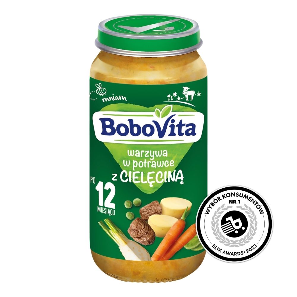 Фото - Дитяче харчування BoboVita Warzywa w potrawce z cielęciną po 12 miesiącu 250 g 