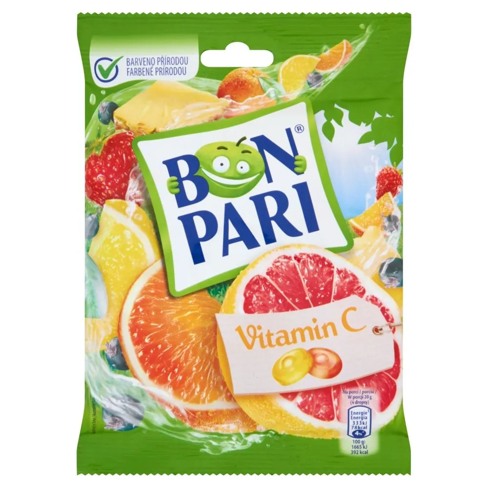 Bon Pari Vitamin C Dropsy owocowe z witaminą C 90 g