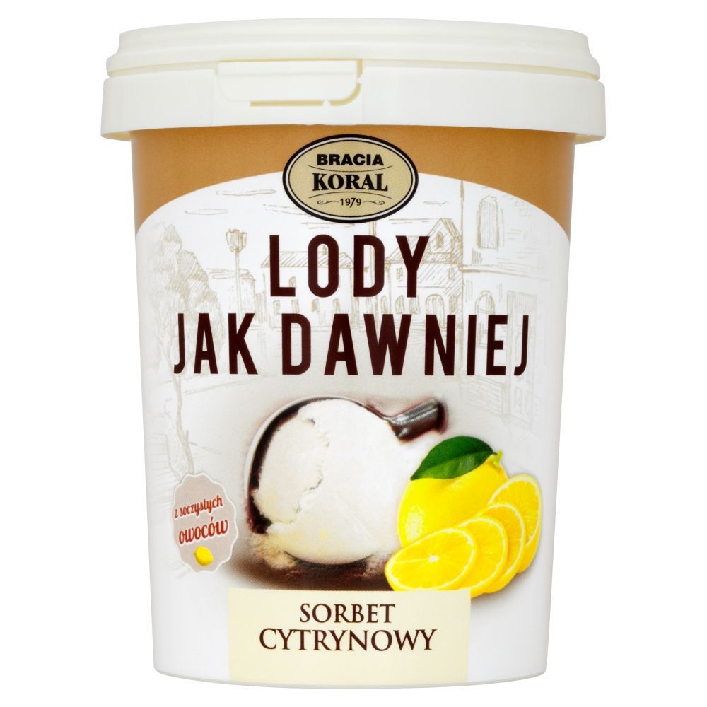 Bracia Koral Lody jak dawniej Sorbet cytrynowy 450 ml