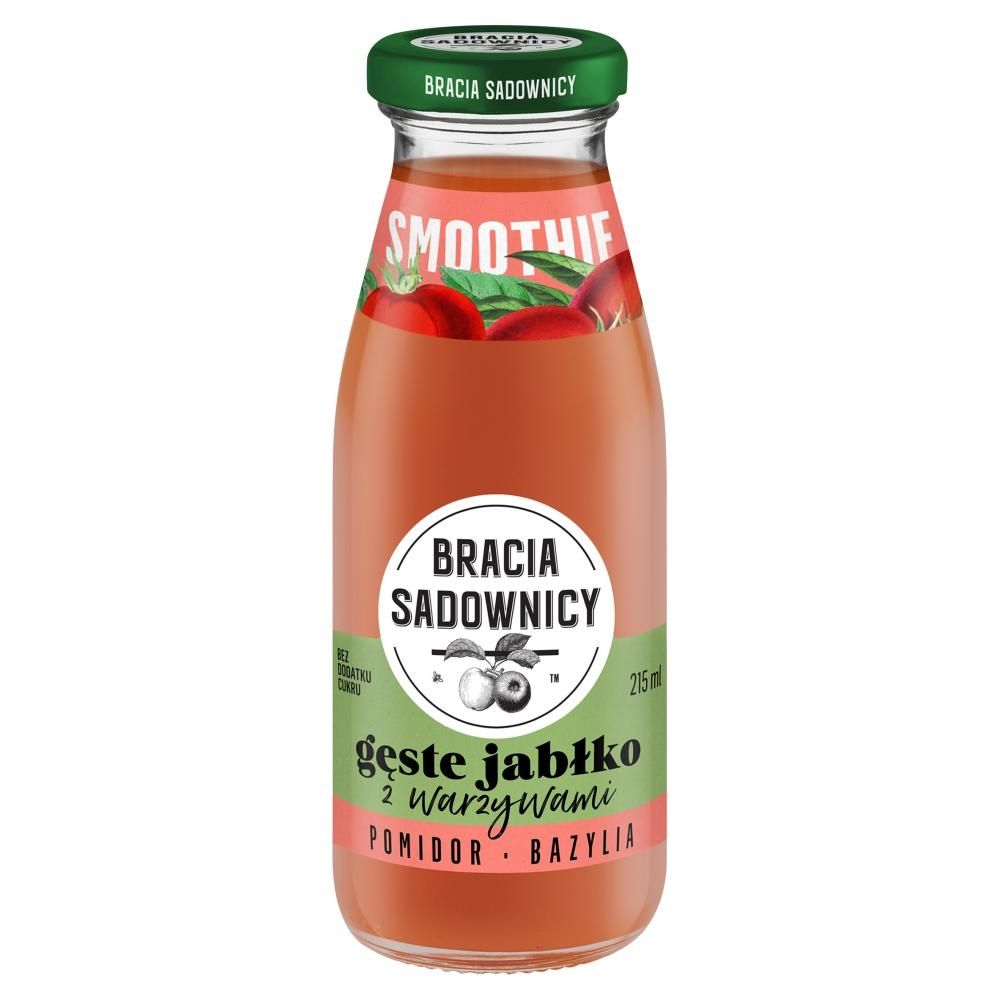 Bracia Sadownicy Mus gęste jabłko z warzywami pomidor bazylia 215 ml