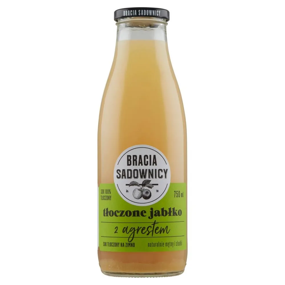 Bracia Sadownicy Sok tłoczone jabłko z agrestem 750 ml