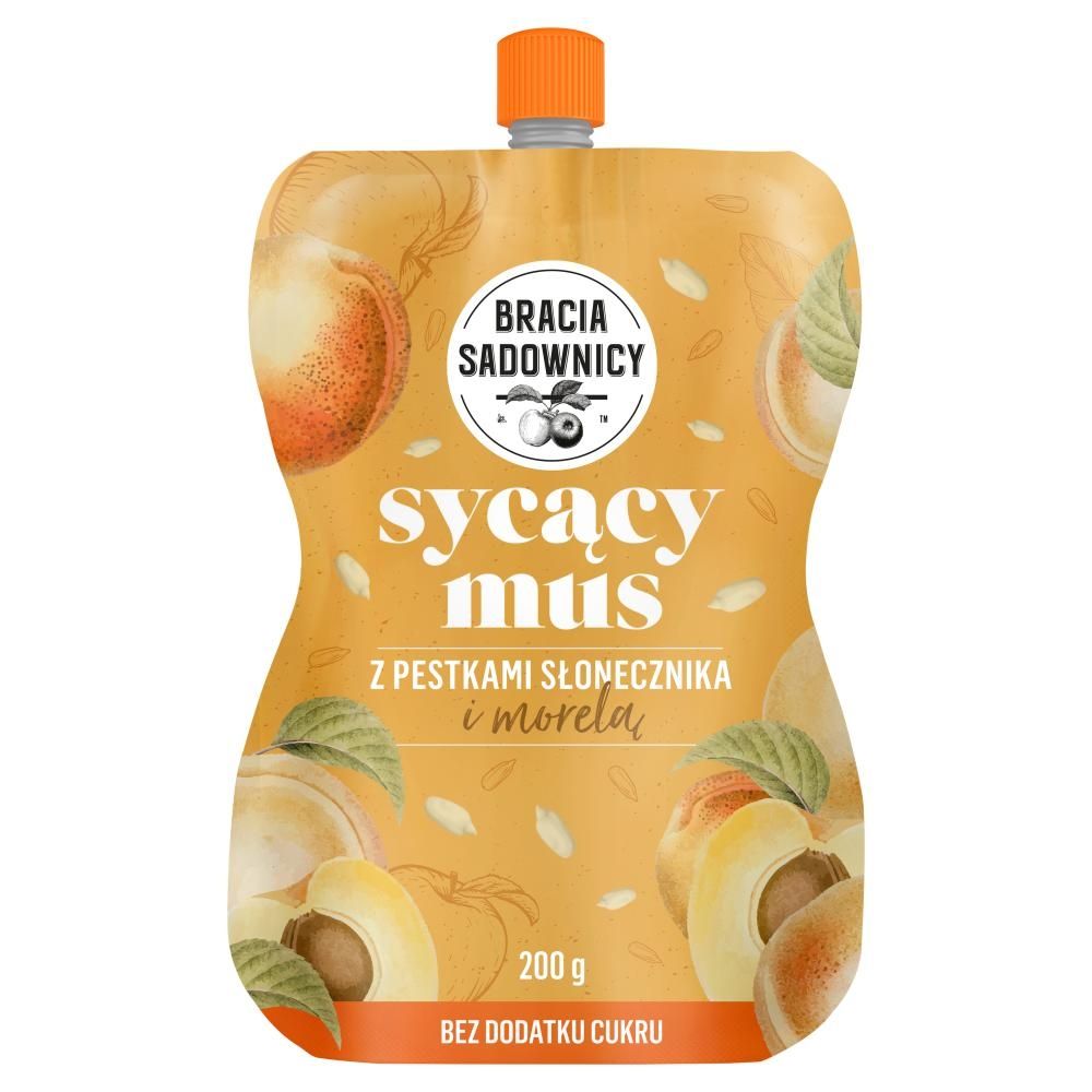 Bracia Sadownicy Sycący mus z pestkami słonecznika i morelą 200 g