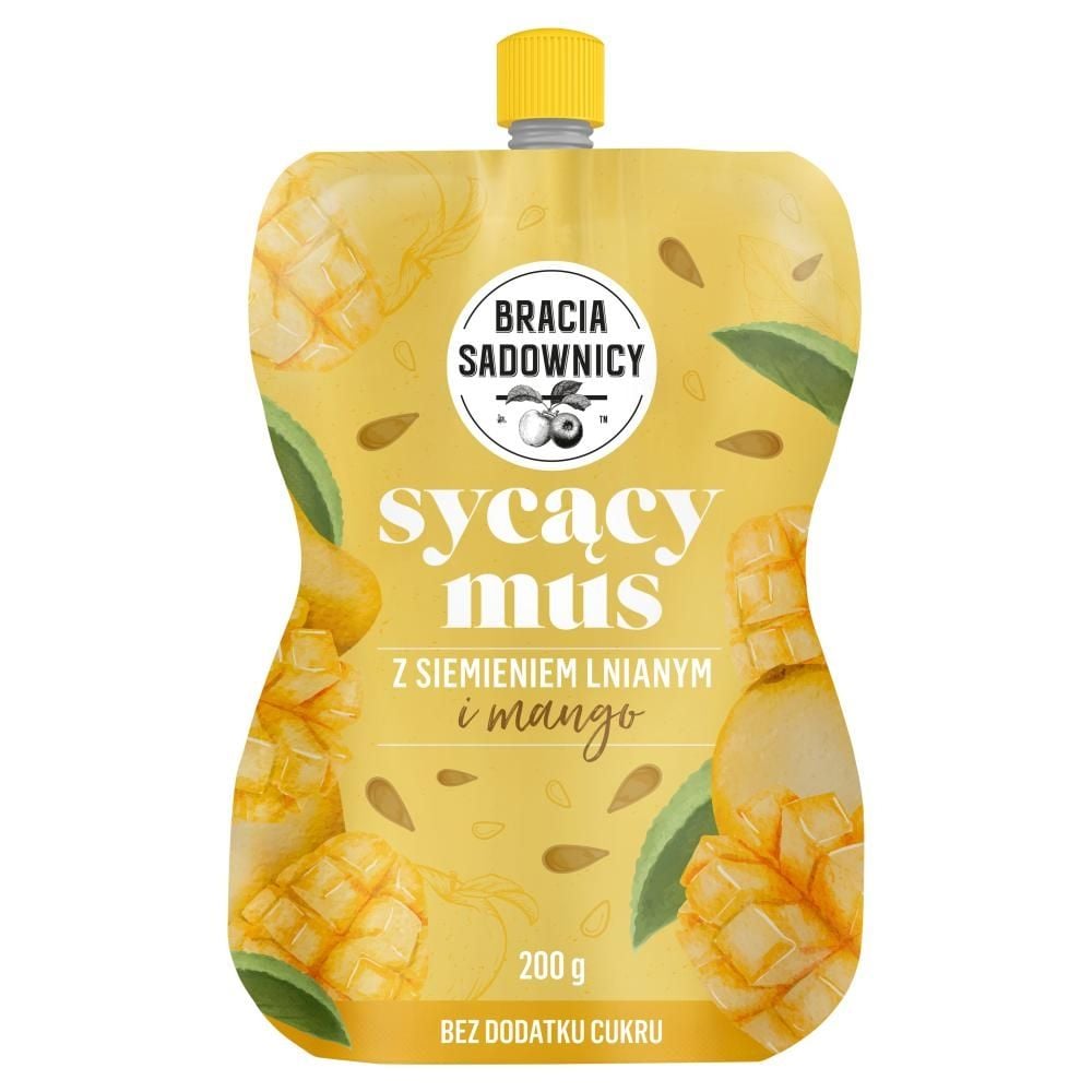 Bracia Sadownicy Sycący mus z siemieniem lnianym i mango 200 g