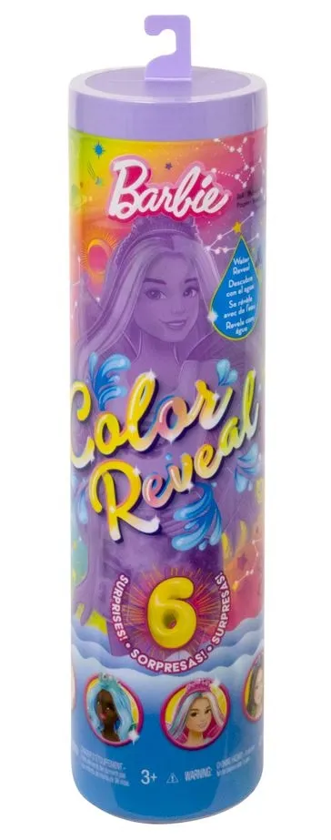 Barbie Color Reveal Lalka Seria Galaktyczna Tęcza Ast.HJX61