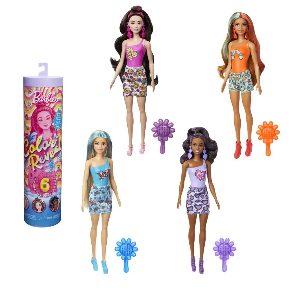 BARBIE Color Reveal Lalka Seria Kolorowe wzory