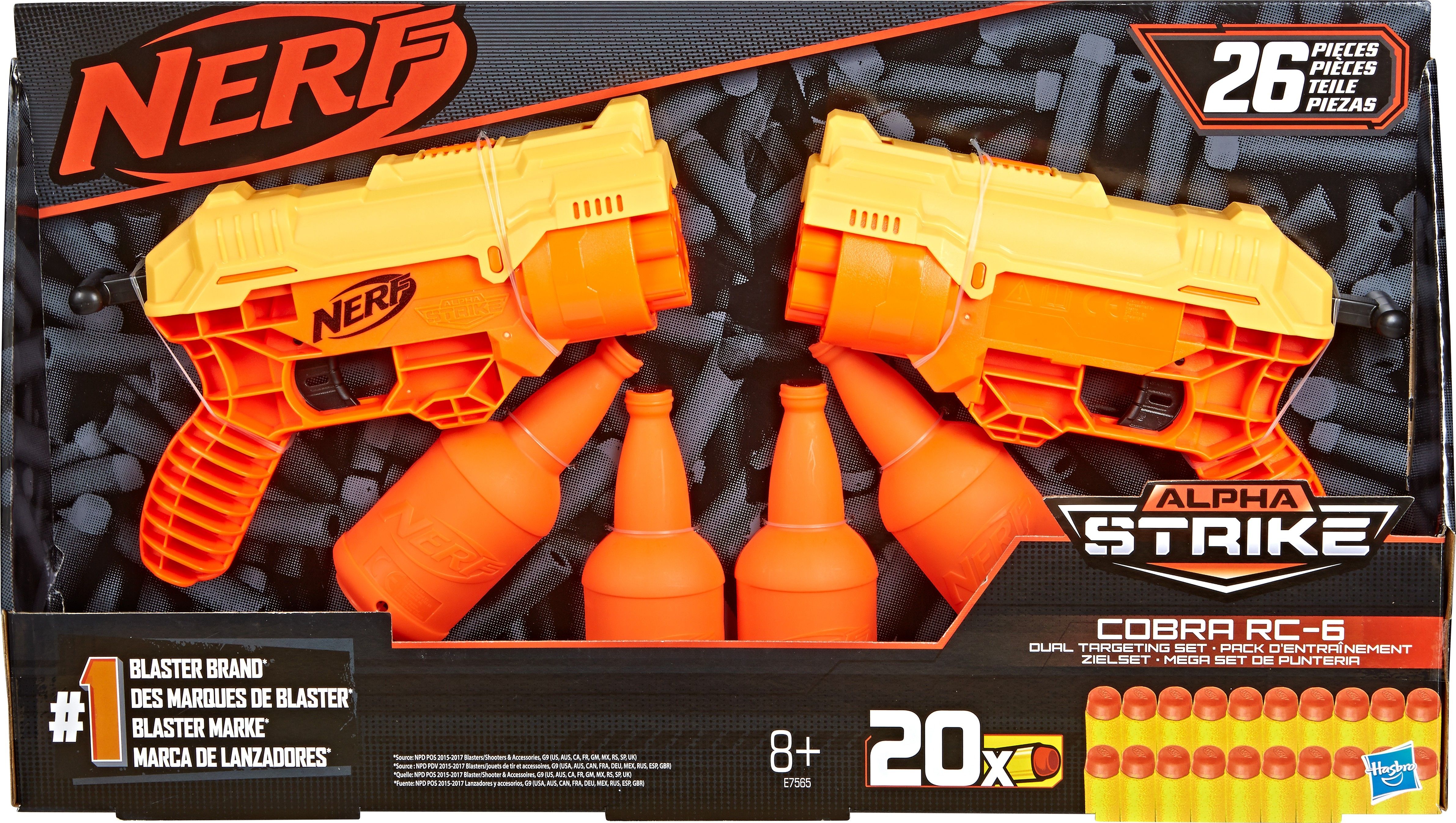 NERF Wyrzutnia Alpha Strika Cobra RC 6 Dual Target E7565