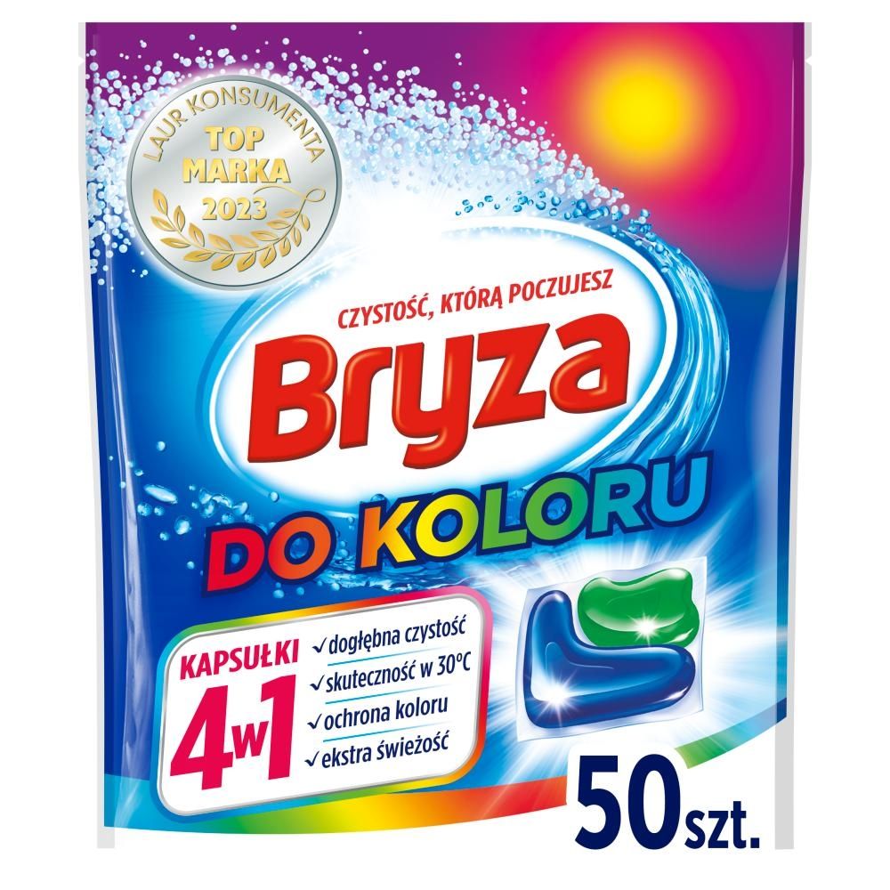 Bryza 4w1 Kapsułki do prania do koloru 1000 g (50 prań)