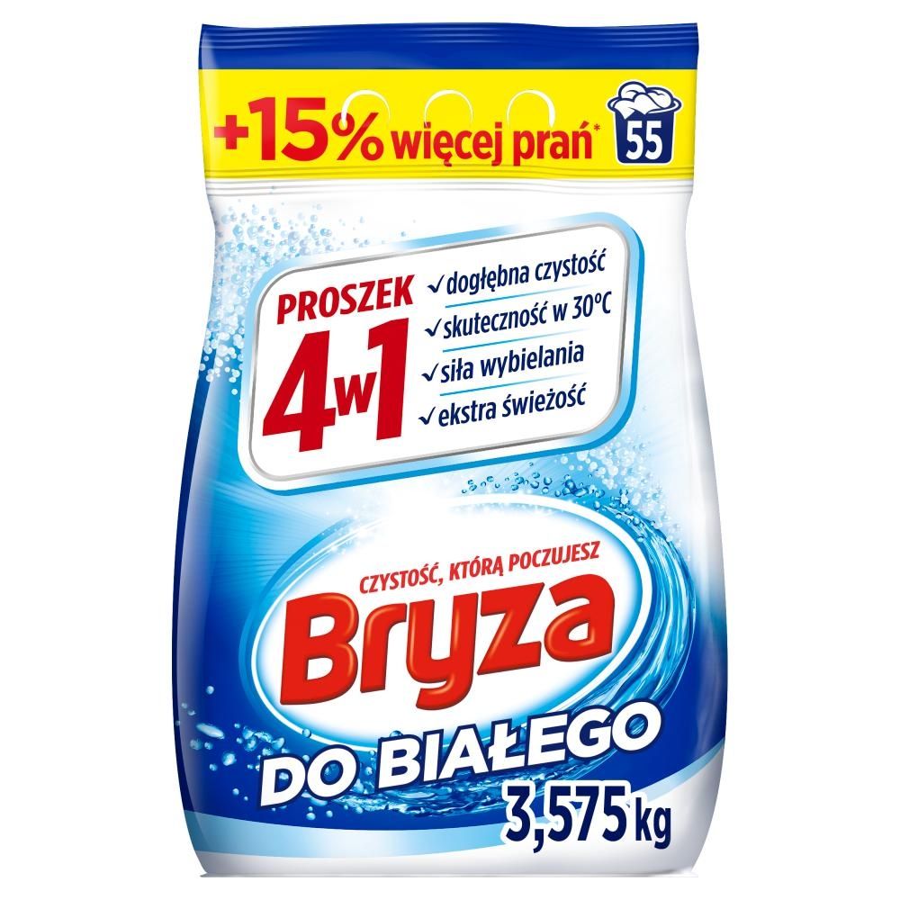 Bryza 4w1 Proszek do prania do białego 3,575 kg (55 prań)