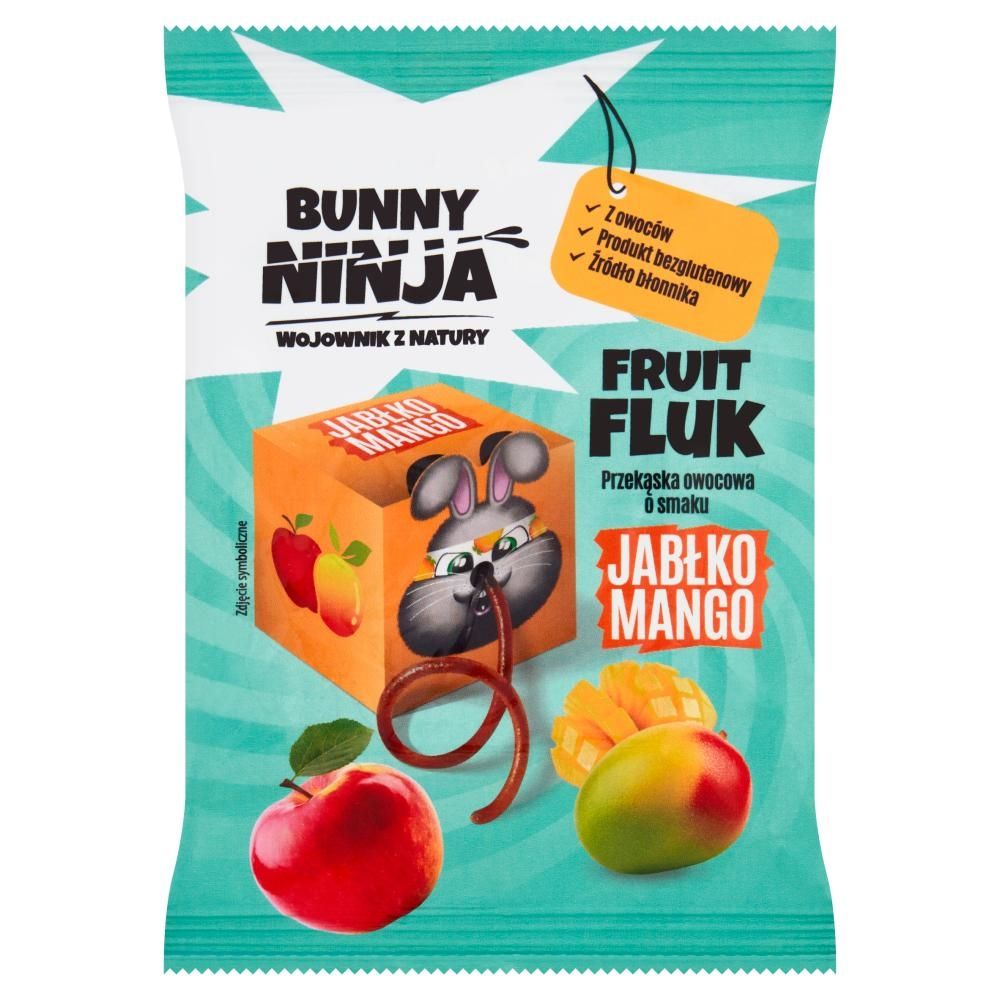 Bunny Ninja Fruit Fluk Przekąska owocowa o smaku jabłko mango 15 g