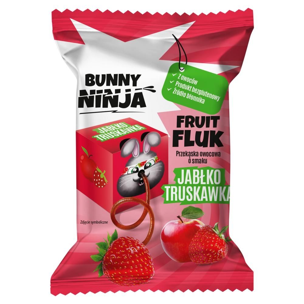 Bunny Ninja Fruit Fluk Przekąska owocowa o smaku jabłko truskawka 15 g