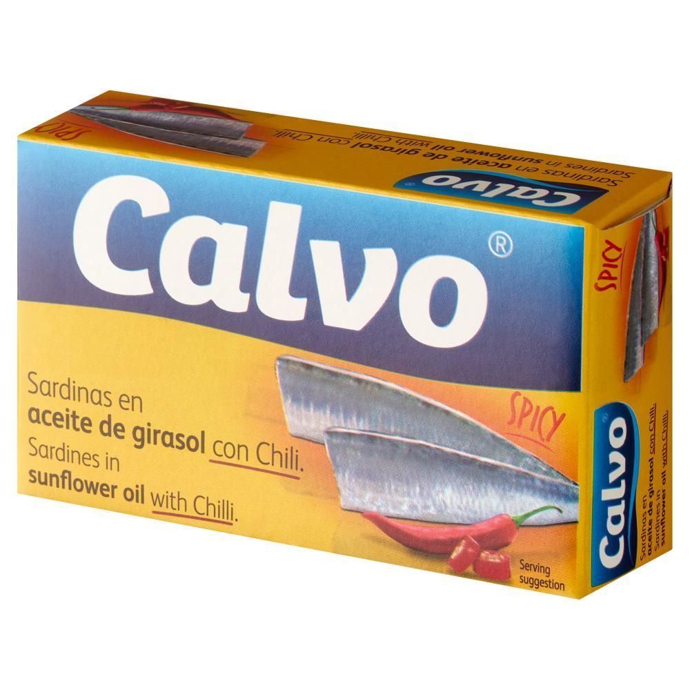 Calvo Sardynki w oleju słonecznikowym z chilli 120 g