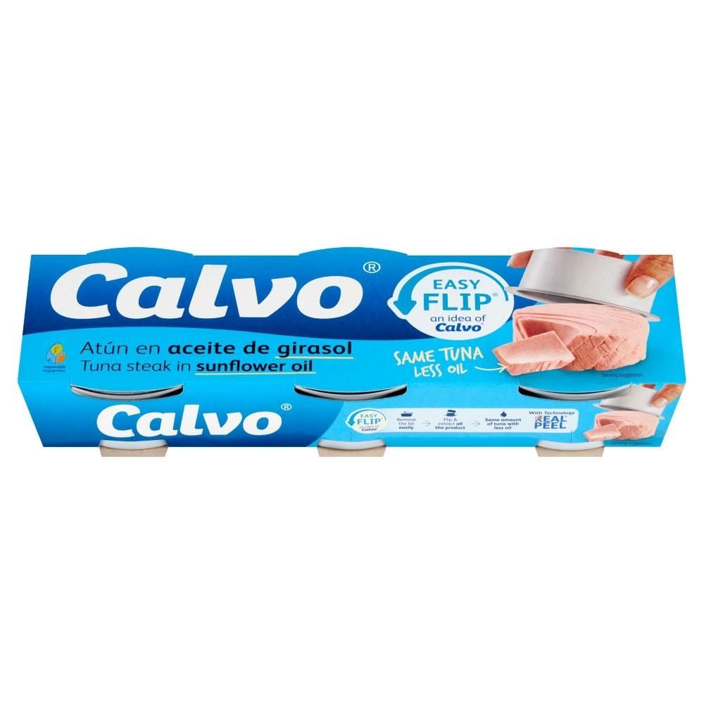 Calvo Tuńczyk w oleju słonecznikowym 3 x 65 g