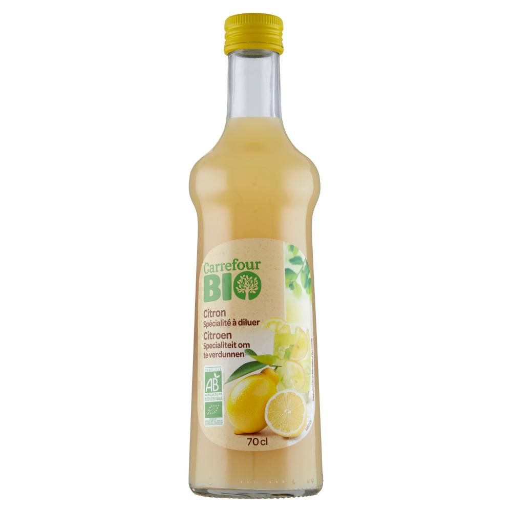 Carrefour Bio Ekologiczna baza do przygotowywania napojów cytrynowa 700 ml